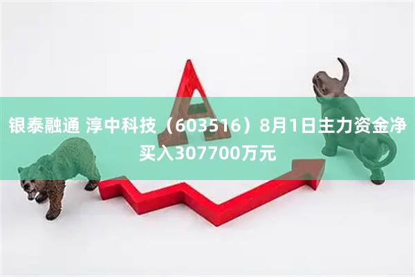 银泰融通 淳中科技（603516）8月1日主力资金净买入307700万元
